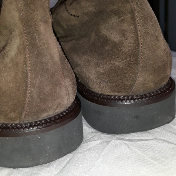 Men\'s (((BACHRACH))) Ankle High BROWN SUEDE Shoes!